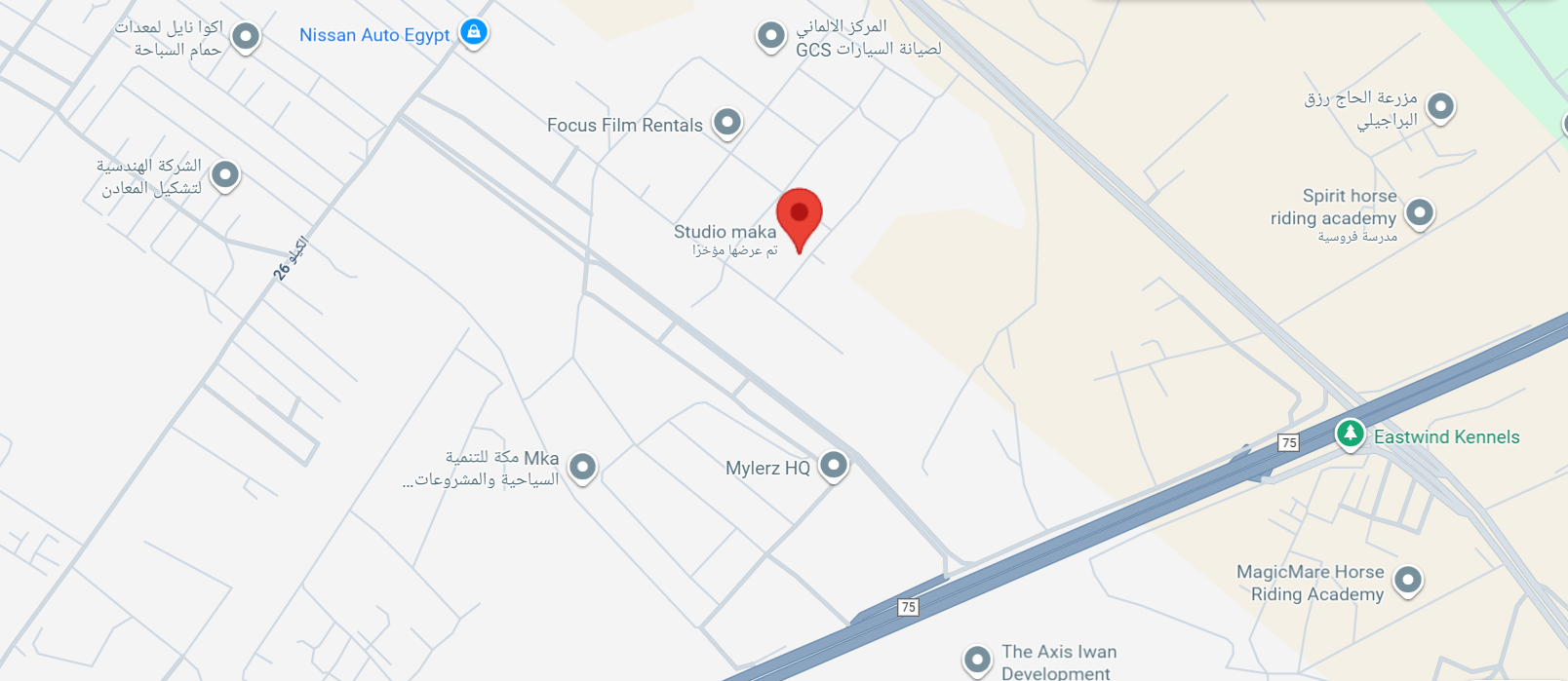 صورة موقع الاستوديو على الخريطة